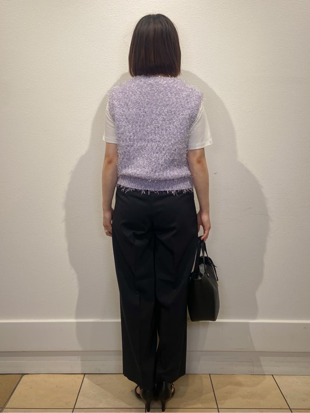 kimiさんの「index｜《Can Cam掲載》フリンジシャギーコンパクトベスト【洗濯機洗い可】」を使ったコーディネート