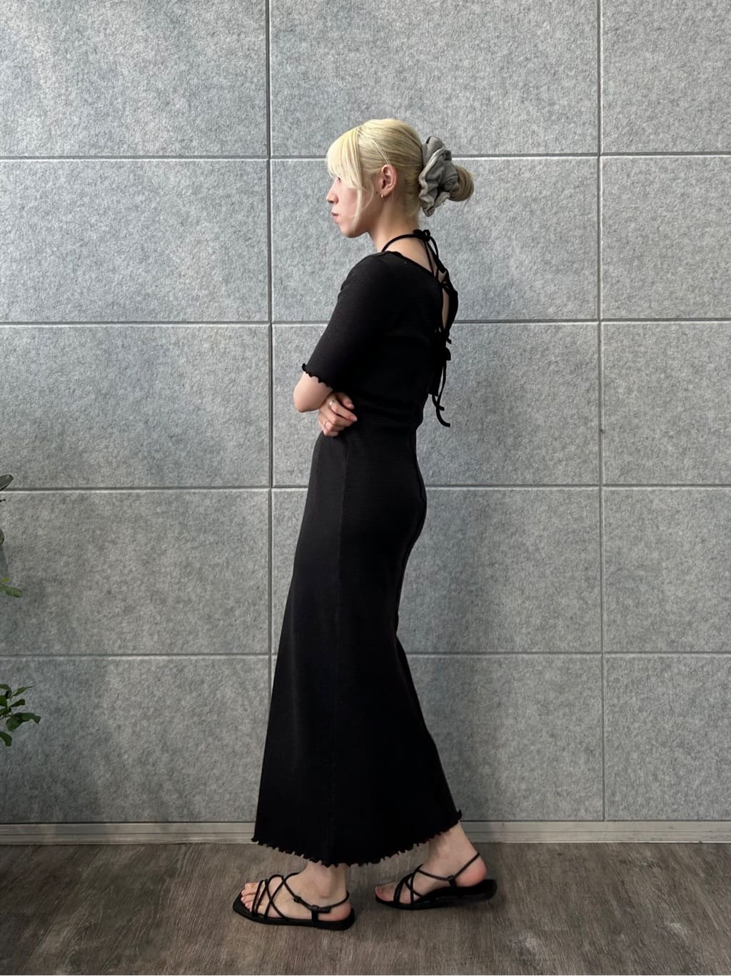 honoka Aさんの「CODE A｜【Cup-in】chic border jersey dress」を使ったコーディネート