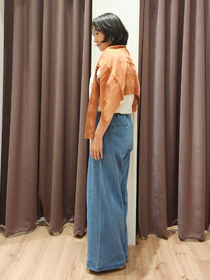 さくさんの「grove｜シアーボーダーカーディガン」を使ったコーディネート