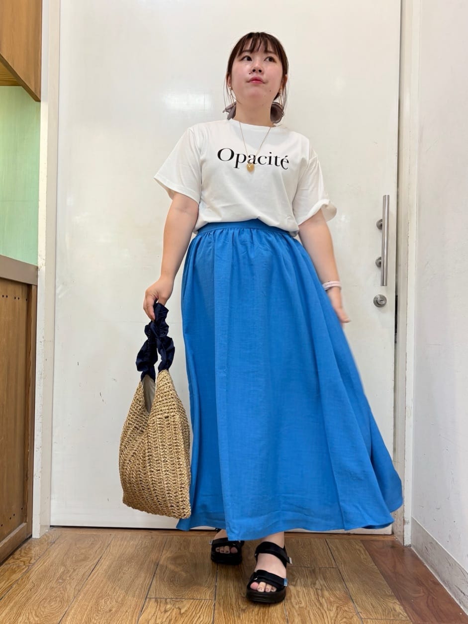 だいわさんの「SHOO･LA･RUE｜【S-LL/ひんやり/UV】選べる6柄でそれぞれ欲しくなる プリントTシャツ」を使ったコーディネート