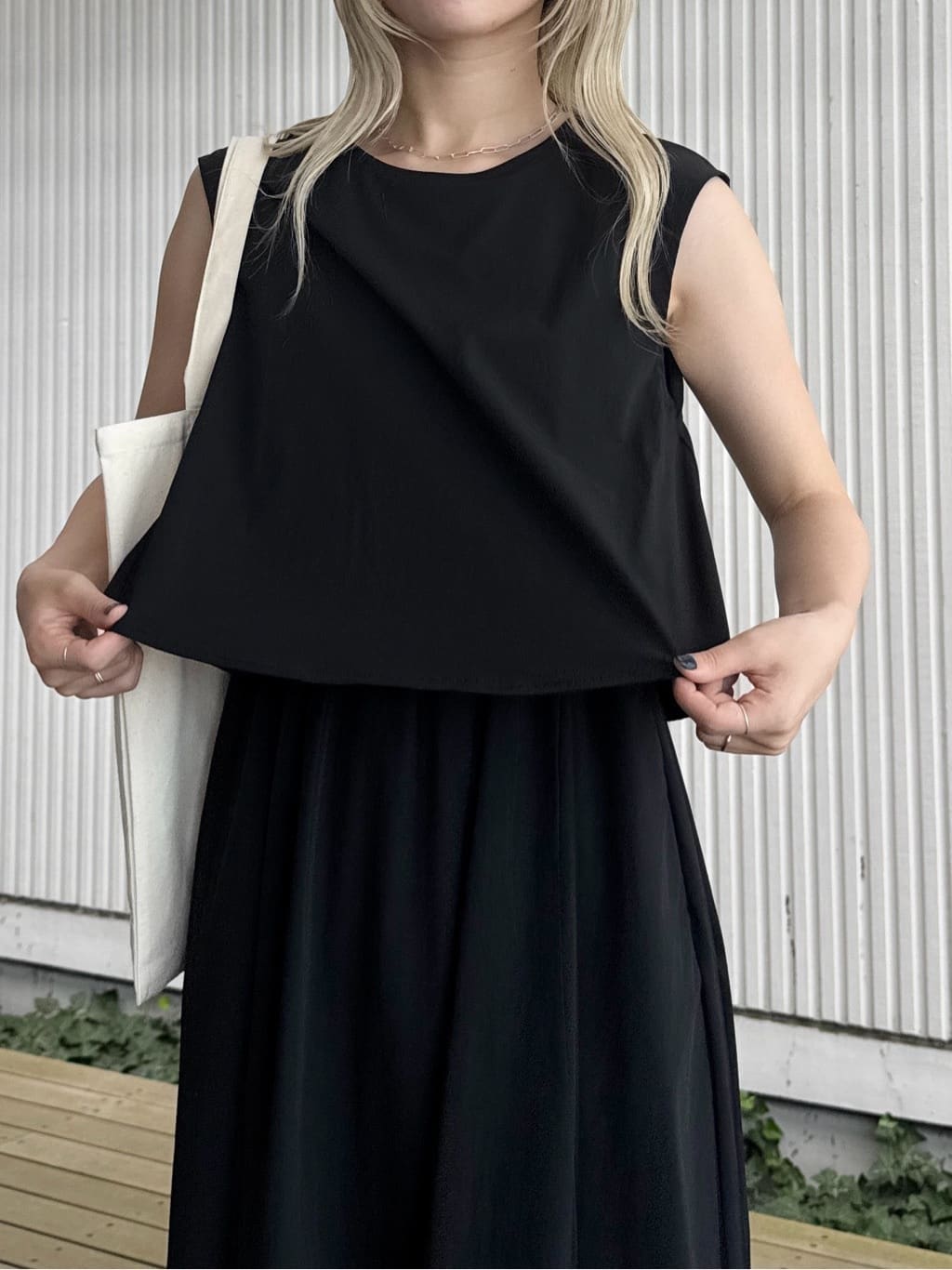 omaさんの「THE SHOP TK｜ドッキングワンピース【接触冷感/撥水/UVカット/洗濯機OK】」を使ったコーディネート