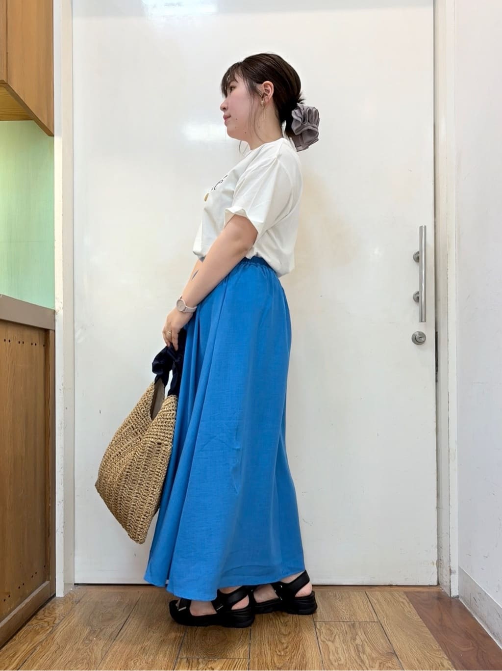 だいわさんの「SHOO･LA･RUE｜【S-LL/ひんやり/UV】選べる6柄でそれぞれ欲しくなる プリントTシャツ」を使ったコーディネート