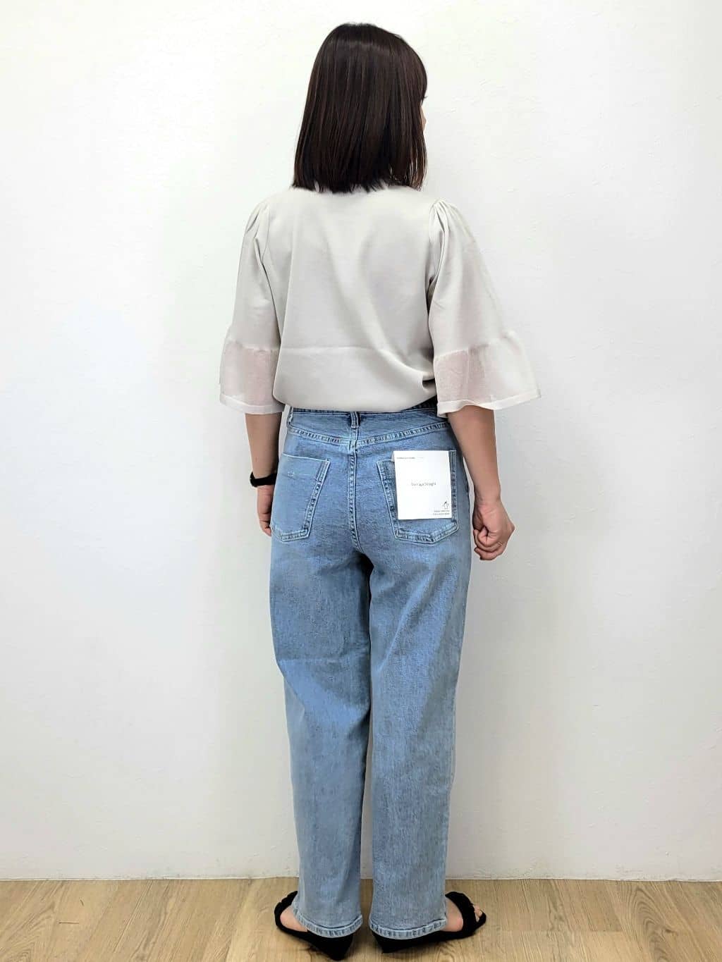 LISAさんの「OPAQUE.CLIP｜《5色展開》シアーフレアスリーブニット【洗濯機洗い可】」を使ったコーディネート