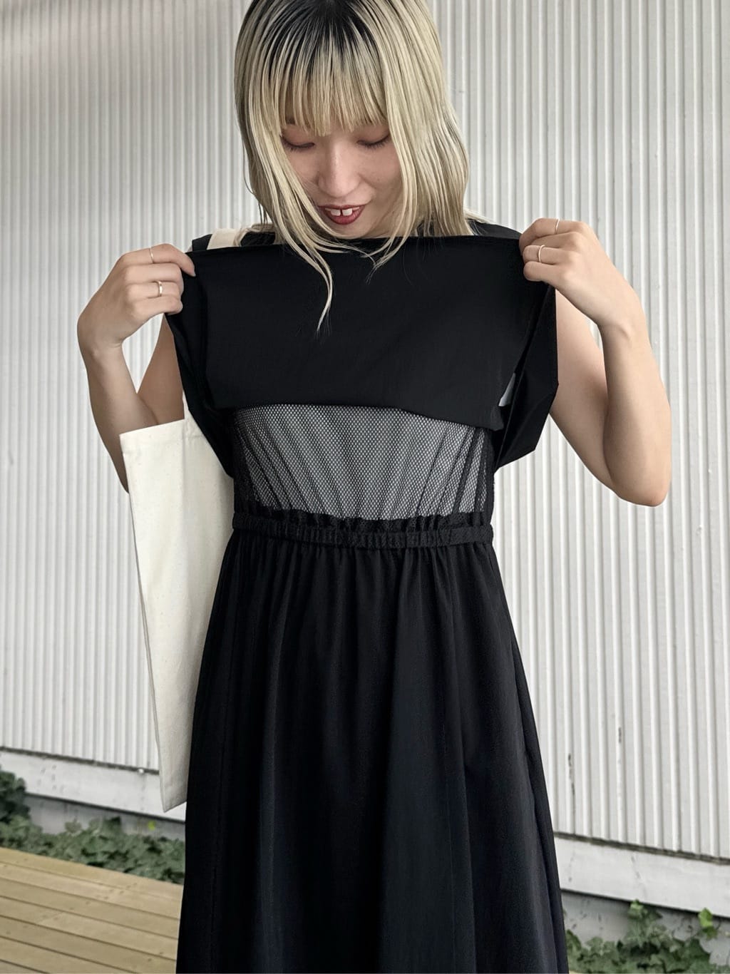 omaさんの「THE SHOP TK｜ドッキングワンピース【接触冷感/撥水/UVカット/洗濯機OK】」を使ったコーディネート