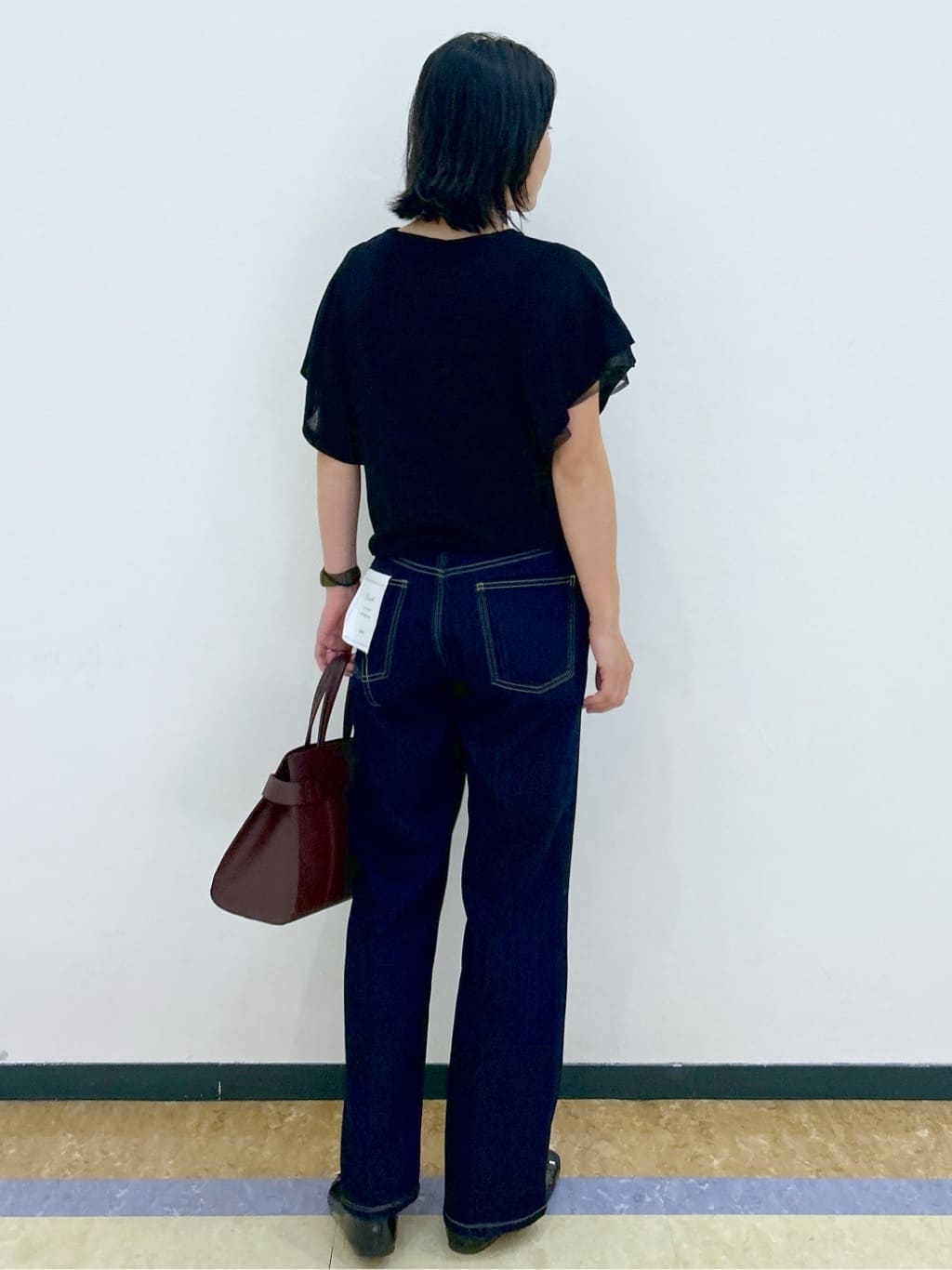 su.さんの「index｜《丈が選べる》ストレートデニムパンツ【洗濯機洗い可】」を使ったコーディネート