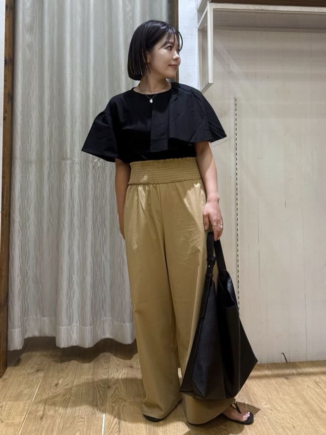 chさんの「THE SHOP TK｜アシメケープ風プルオーバー【接触冷感/洗濯機OK】」を使ったコーディネート