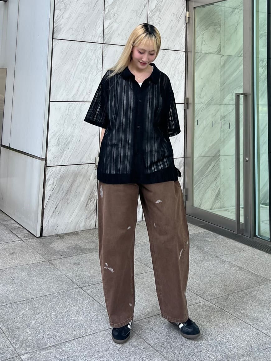 mさんの「tk.TAKEO KIKUCHI｜バレルシルエットパンツ（デニム＆カラーパンツ）」を使ったコーディネート