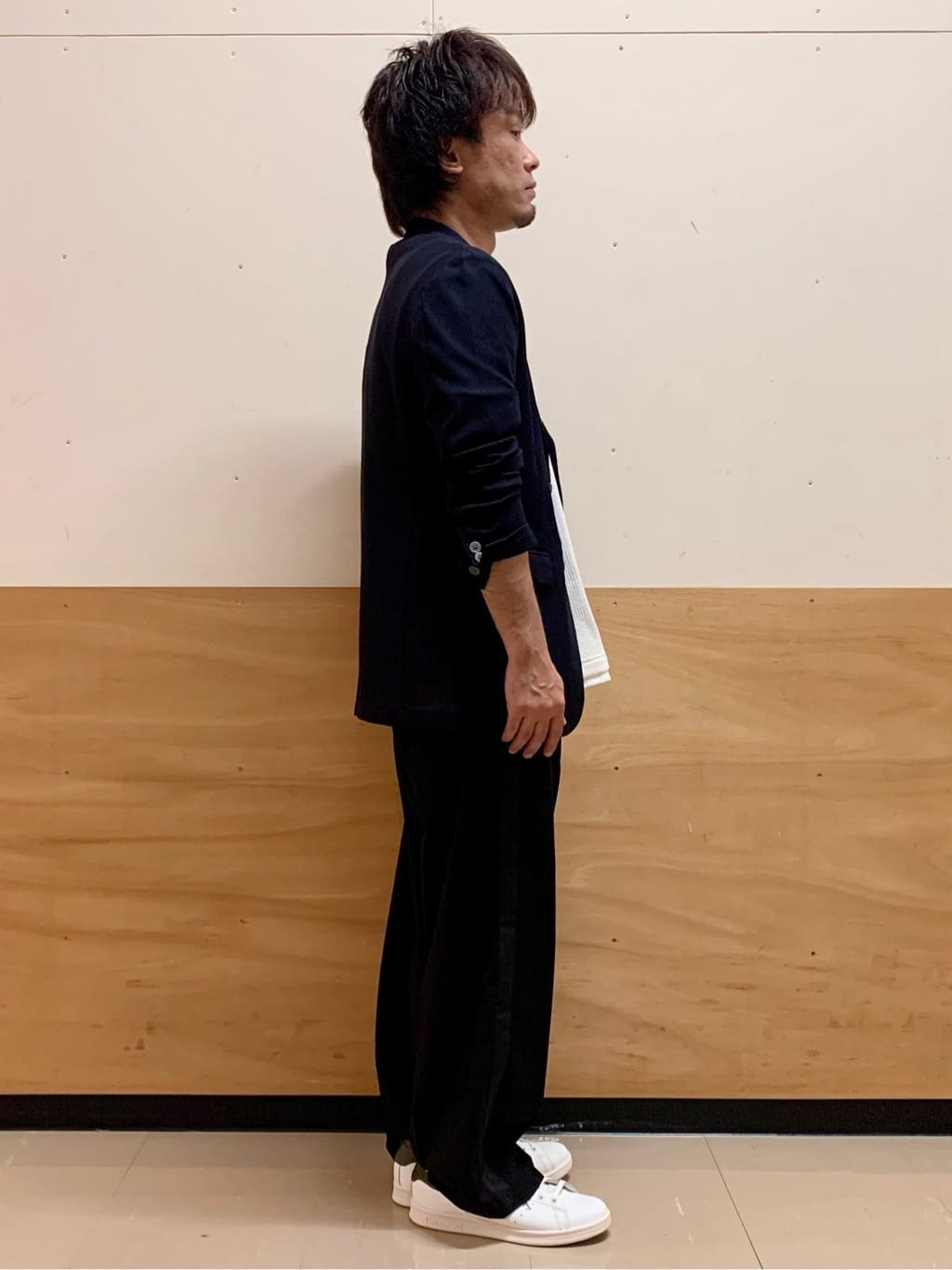 MATUさんの「THE SHOP TK｜シャリルジャージ ジャケット　洗濯機OK/吸水速乾/イージーケア/セットアップ可」を使ったコーディネート