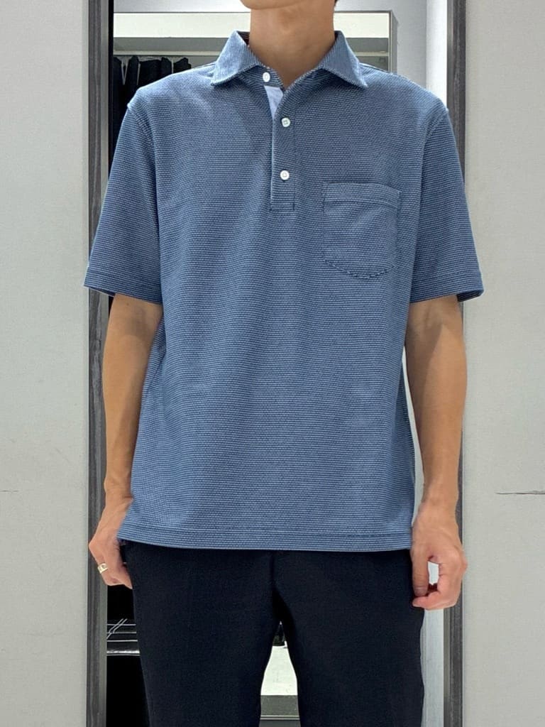 わいずみさんの「TAKEO KIKUCHI｜【抗菌防臭／9色5サイズ展開】ハニカムメランジ ポロシャツ」を使ったコーディネート