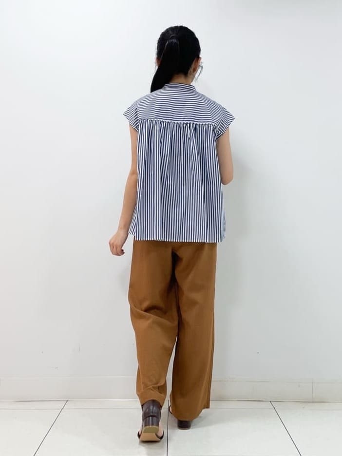 yasuokaさんの「Dessin｜【ウエストゴム・洗える】アウトポケットワイドパンツ（XS～L）」を使ったコーディネート