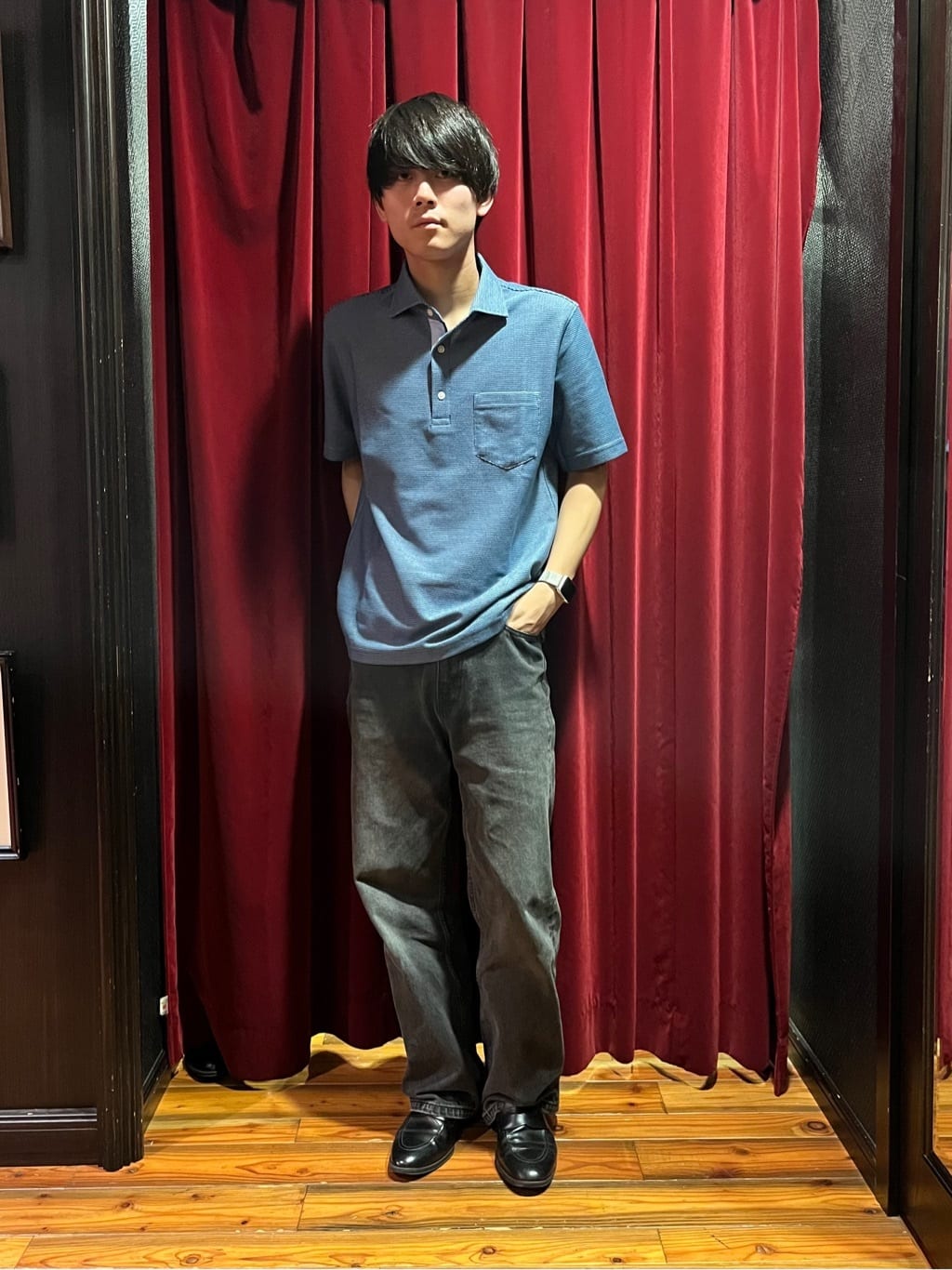 うっちーさんの「TAKEO KIKUCHI｜【抗菌防臭／9色5サイズ展開】ハニカムメランジ ポロシャツ」を使ったコーディネート