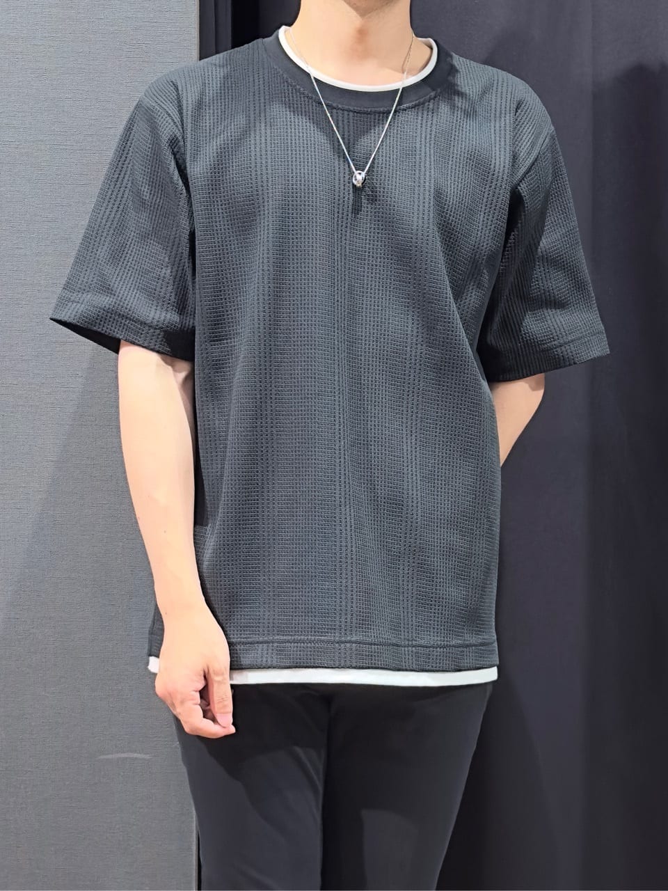tomoyaさんの「THE SHOP TK｜ランダムワッフル半袖Tシャツ 【洗濯機ＯＫ】」を使ったコーディネート