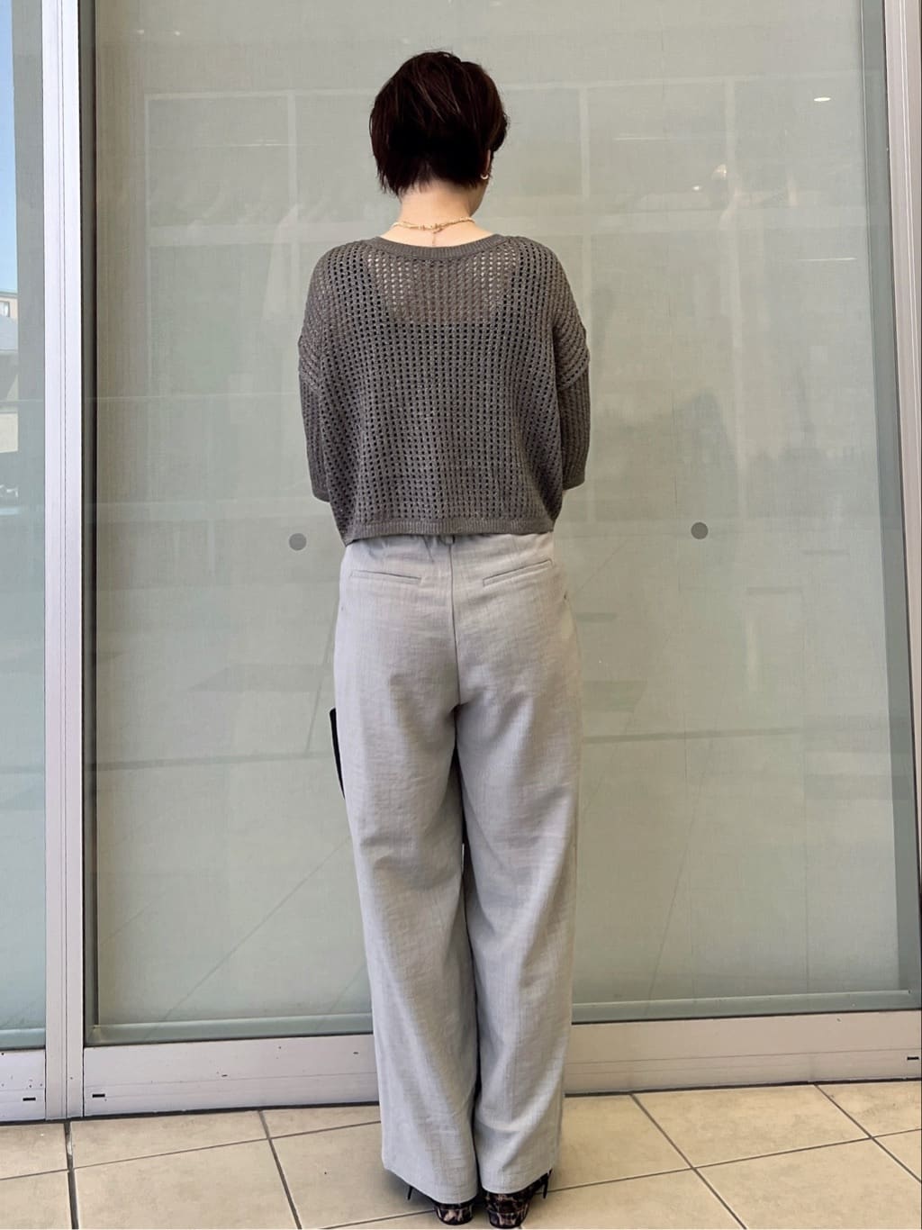 yo-koさんの「OPAQUE.CLIP｜2WAY ラメメッシュニット【洗濯機洗い可／抗ピル】」を使ったコーディネート