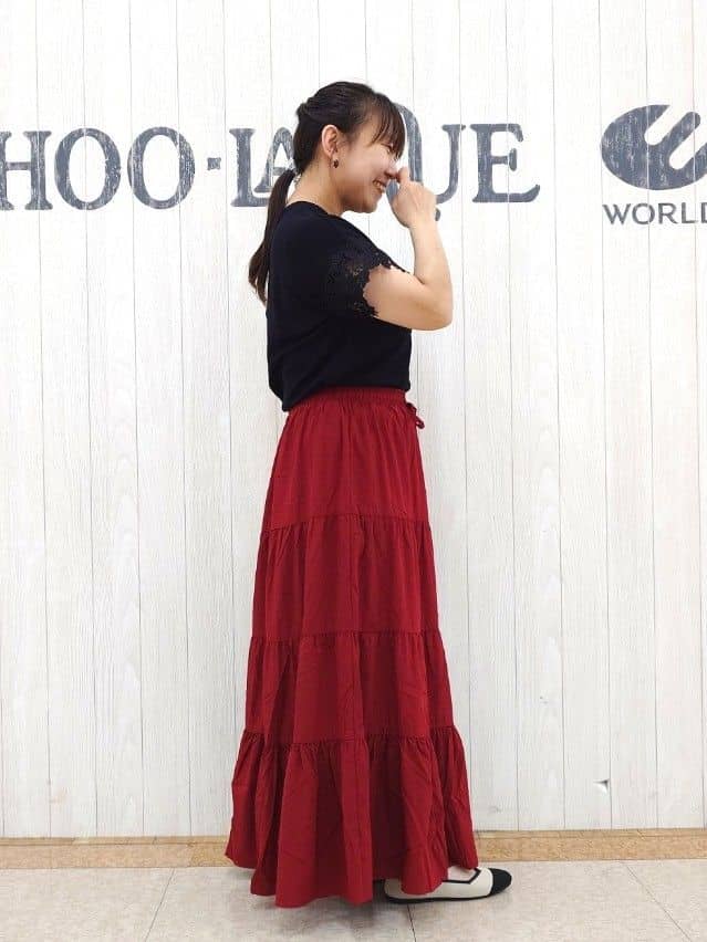 とろろさんの「SHOO･LA･RUE｜【S-LL/ひんやり/UV/】大人上品な お袖レースニット」を使ったコーディネート