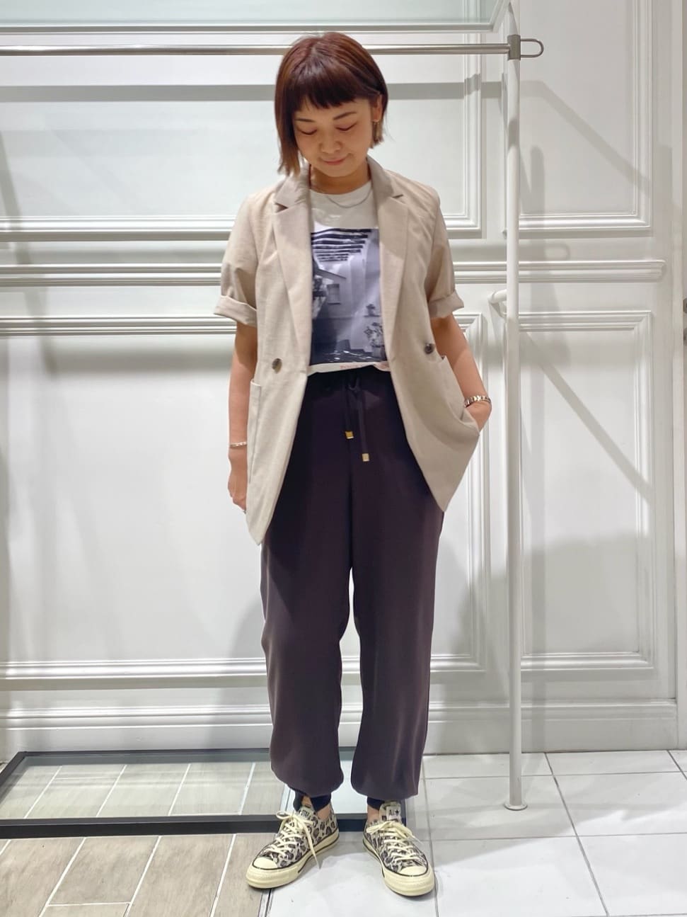 AKKOさんの「UNTITLED｜【吸水速乾/洗える】ハーフスリーブジャケット」を使ったコーディネート