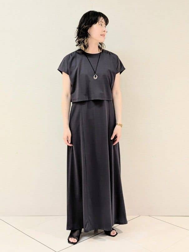 サオリさんの「UNTITLED｜◆【11色展開/コットン100/アンサンブル可能】クルーカーディガン」を使ったコーディネート