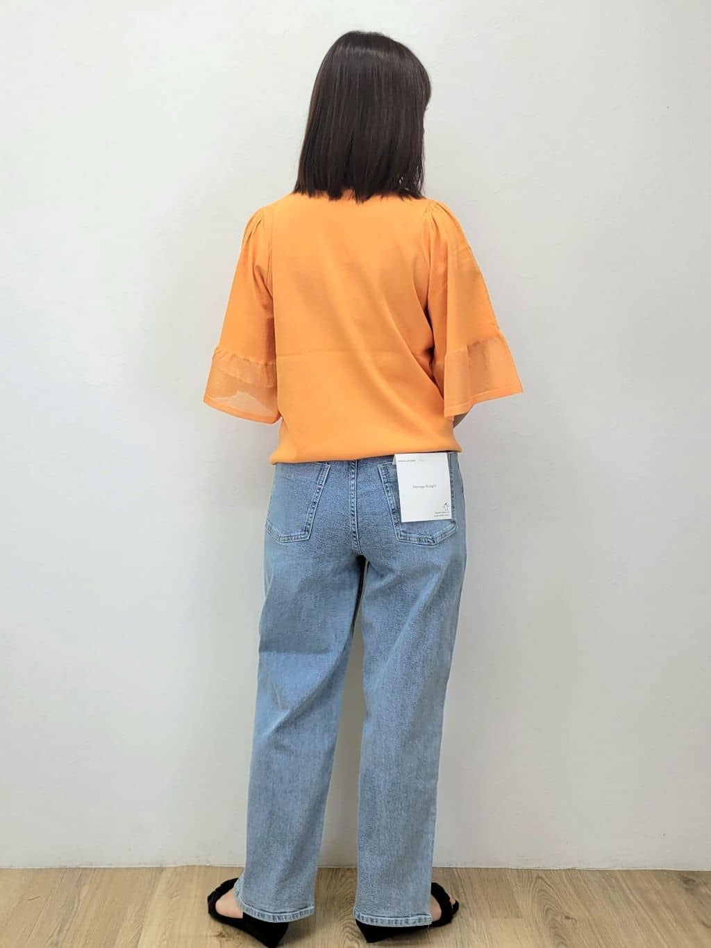 LISAさんの「OPAQUE.CLIP｜《5色展開》シアーフレアスリーブニット【洗濯機洗い可】」を使ったコーディネート