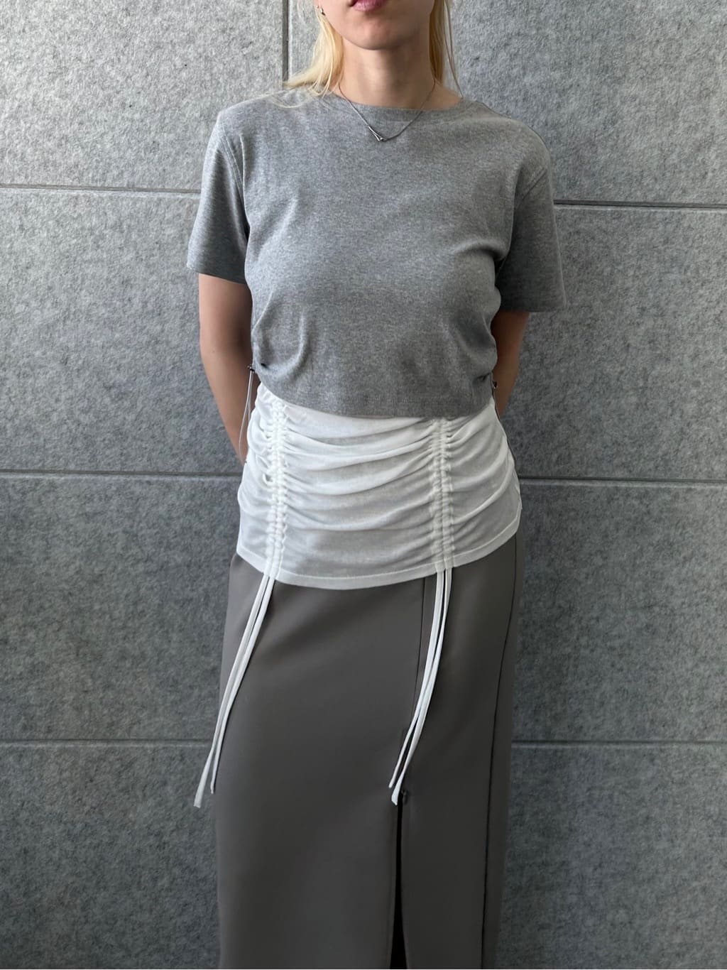honoka Aさんの「CODE A｜asymmetry gather tank」を使ったコーディネート