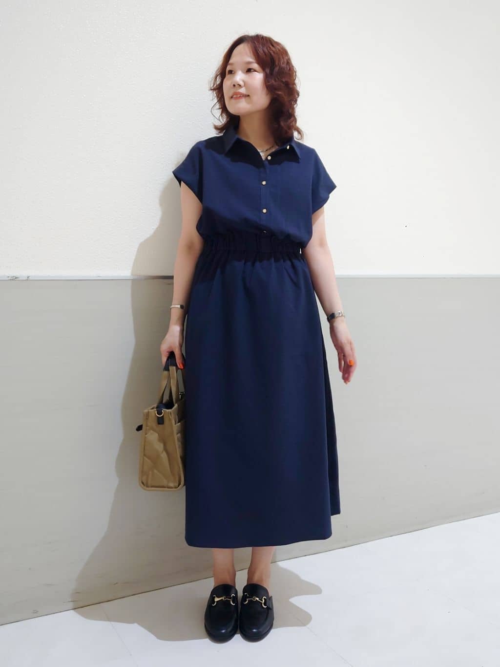 maruさんの「THE SHOP TK｜サッカーワンピース【洗濯機OK/UVカット】」を使ったコーディネート