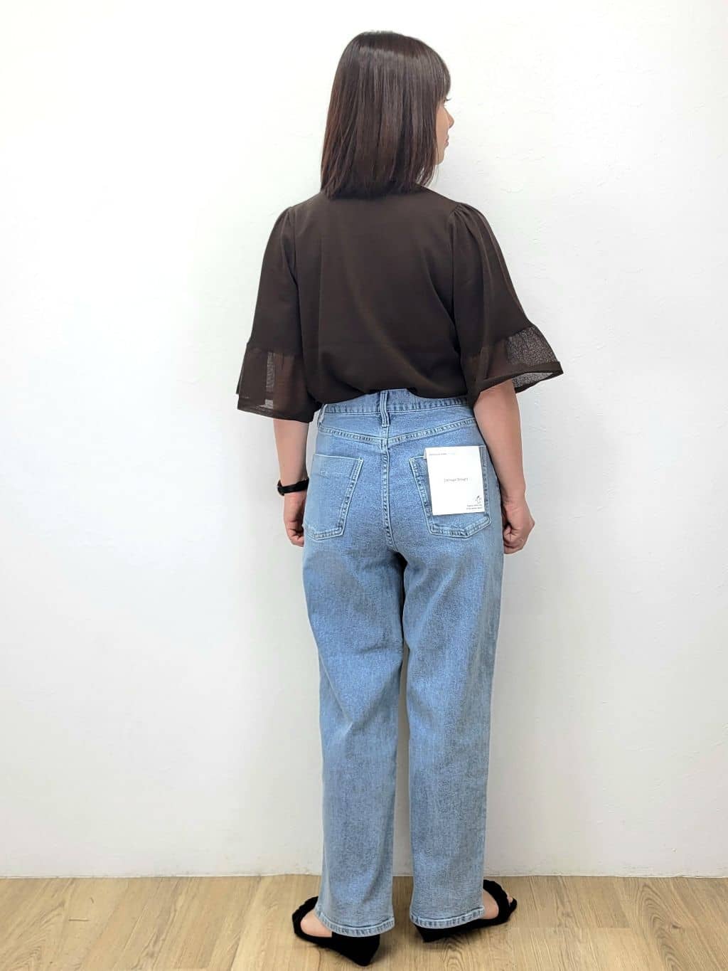 LISAさんの「OPAQUE.CLIP｜《5色展開》シアーフレアスリーブニット【洗濯機洗い可】」を使ったコーディネート