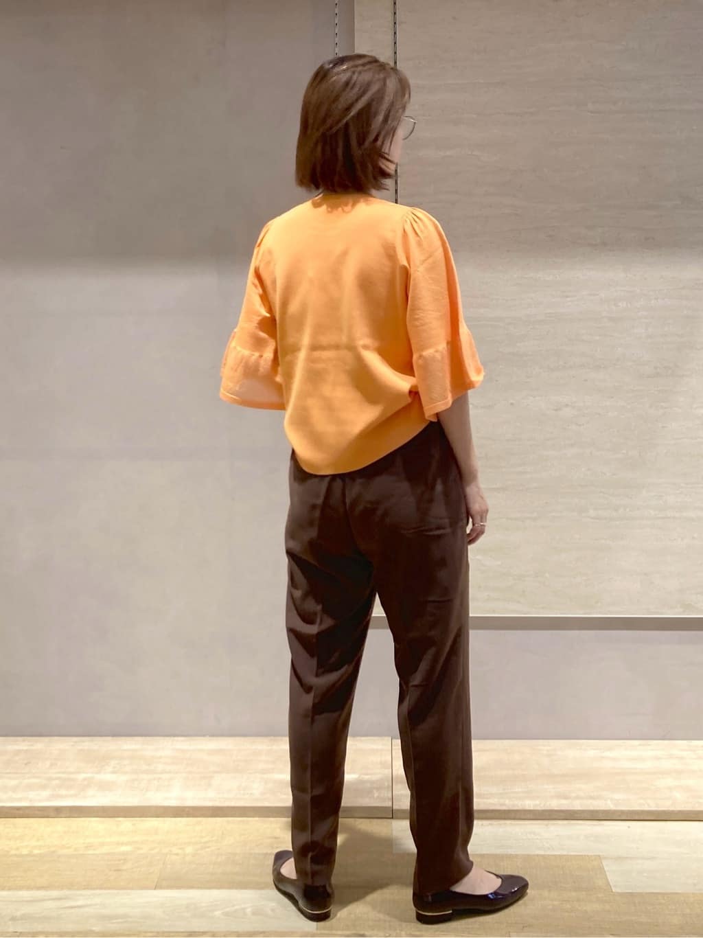 たけねぇさんの「OPAQUE.CLIP｜《5色展開》シアーフレアスリーブニット【洗濯機洗い可】」を使ったコーディネート