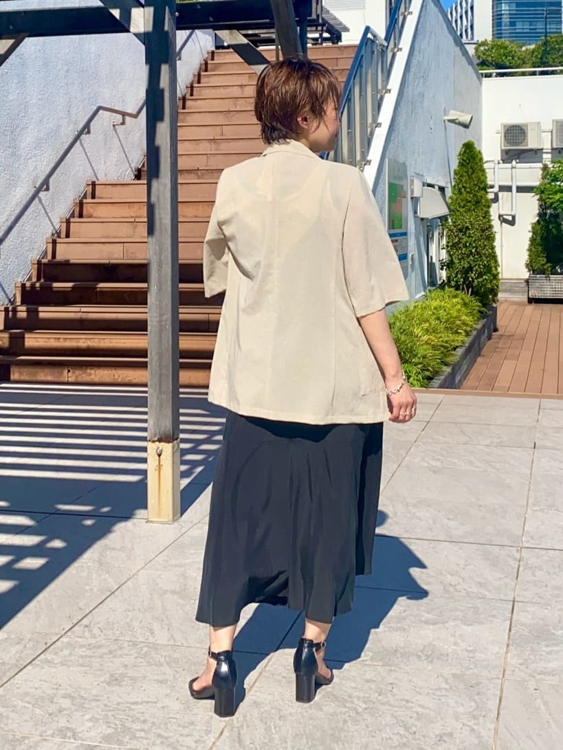 mari_831さんの「UNTITLED｜【洗える/肩紐調節可能】パウダーキャミワンピース」を使ったコーディネート