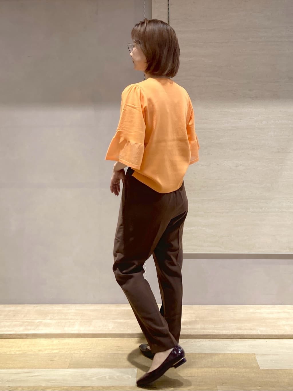 たけねぇさんの「OPAQUE.CLIP｜《5色展開》シアーフレアスリーブニット【洗濯機洗い可】」を使ったコーディネート