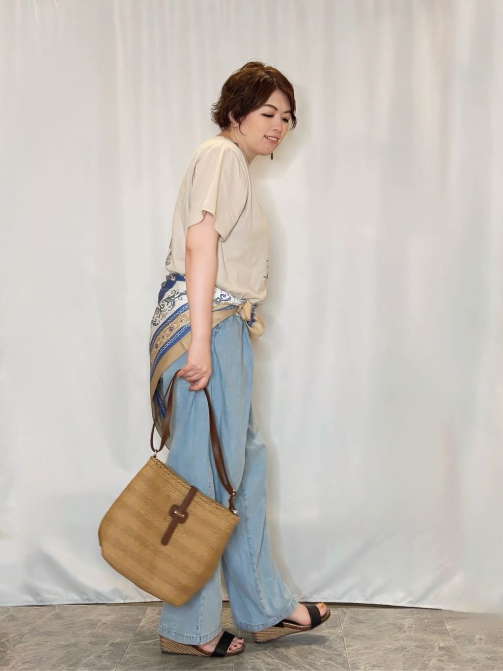 たみさんの「SHOO･LA･RUE｜【PEANUTS】ひんやりTシャツ」を使ったコーディネート