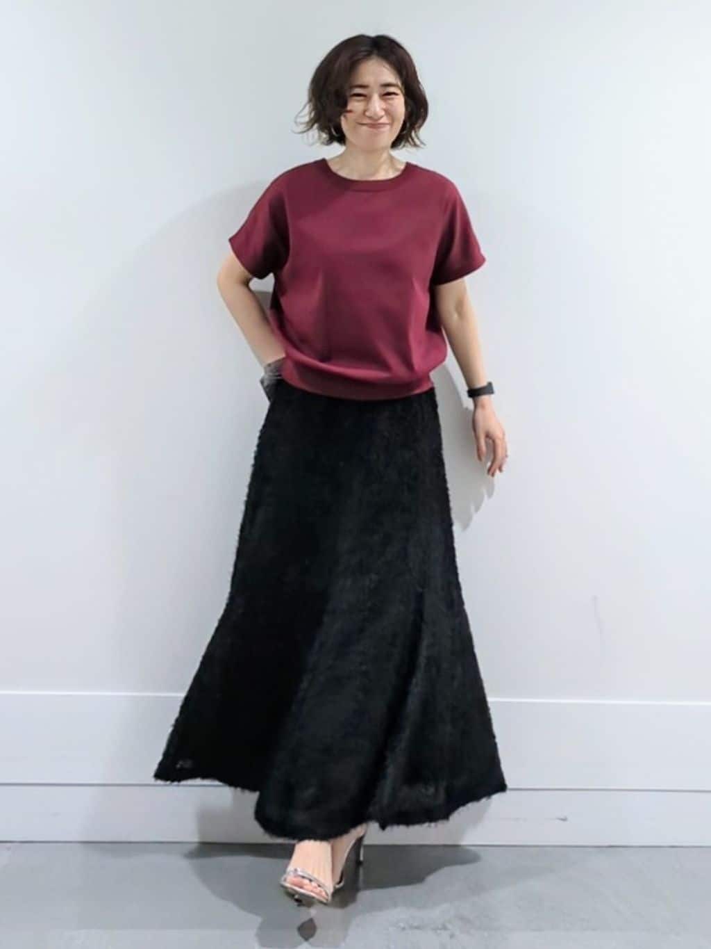 ミズタさんの「UNTITLED｜【洗える/前後2WAY】ネックプルオーバーニット」を使ったコーディネート