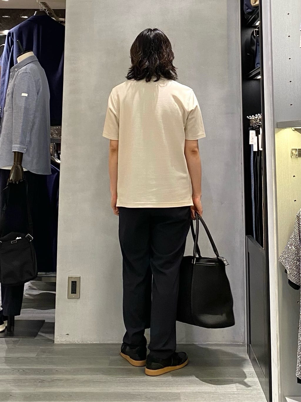 nishiさんの「TAKEO KIKUCHI｜【抗菌防臭／9色5サイズ展開】ハニカムメランジ ポロシャツ」を使ったコーディネート