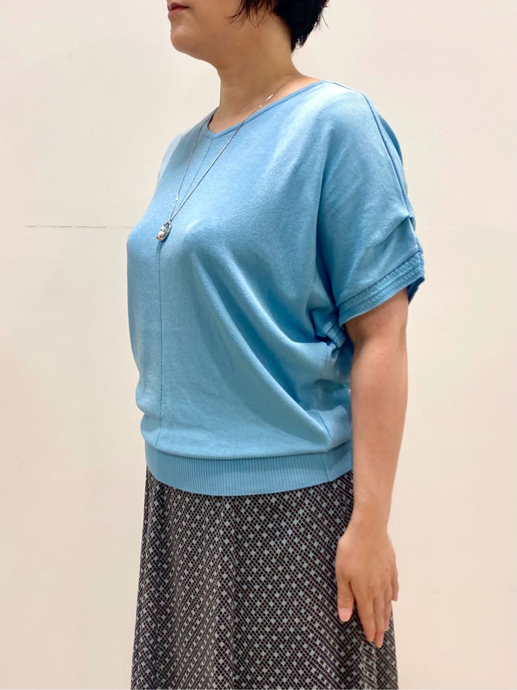 oharaさんの「Reflect｜【選べる7色◎／手洗い可／二の腕カバー】半袖ニット」を使ったコーディネート