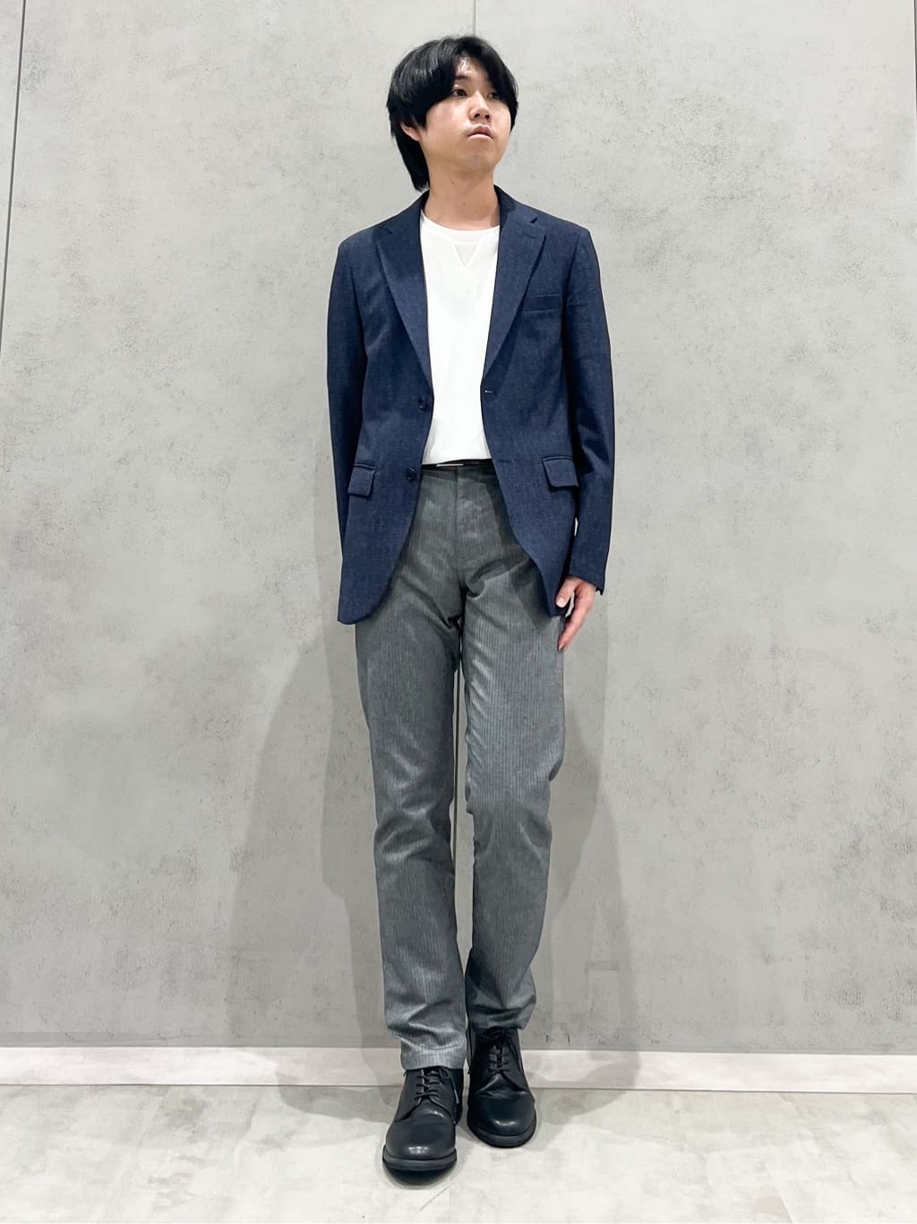 SHI-MAさんの「THE SHOP TK｜ツイルキーネック 半袖Tシャツ 接触冷感/洗濯機OK」を使ったコーディネート