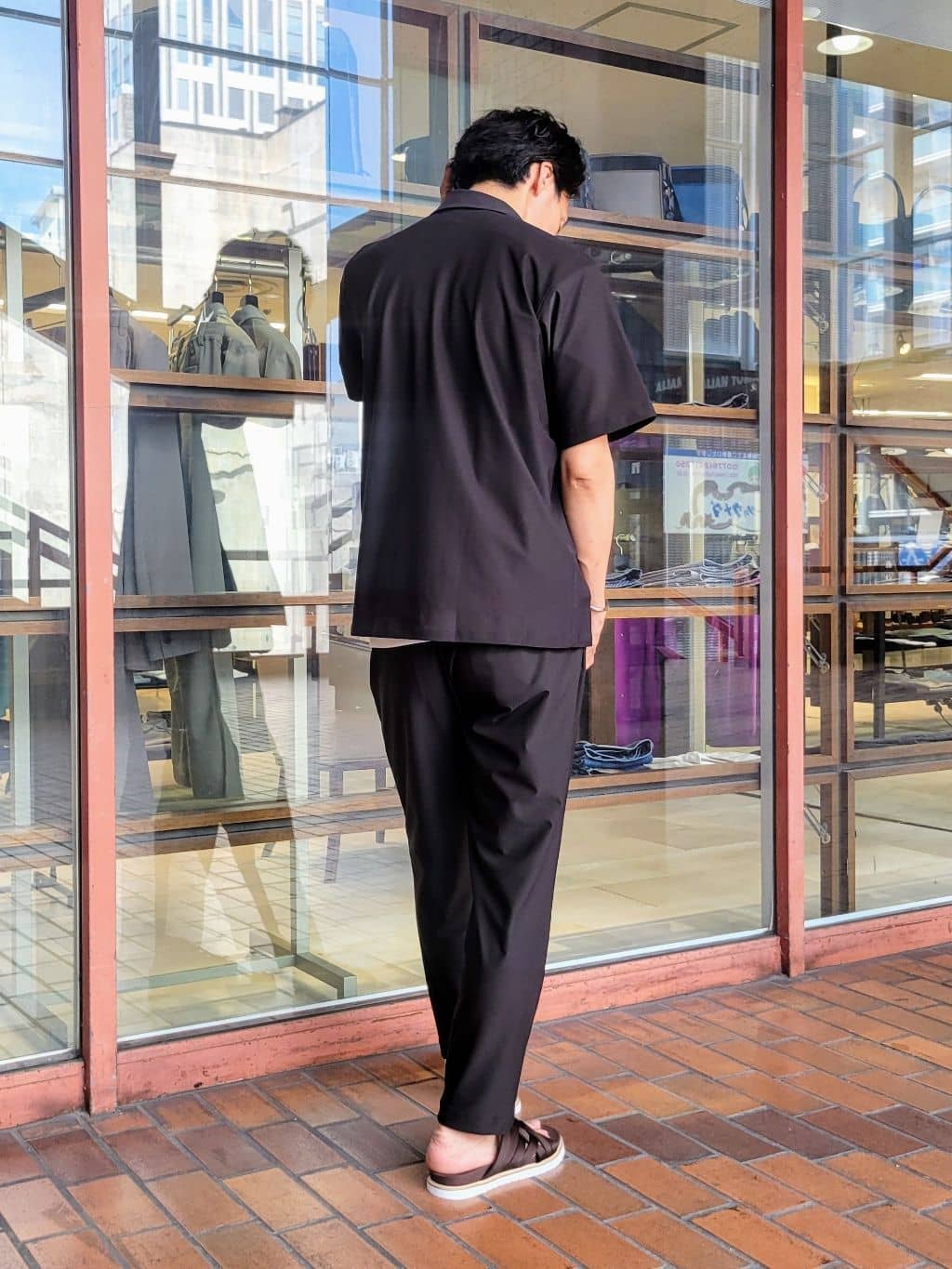 piroyaさんの「TAKEO KIKUCHI｜【COOL CITY WEAR】エアートール オープンカラーシャツ /接触冷感・通気性」を使ったコーディネート