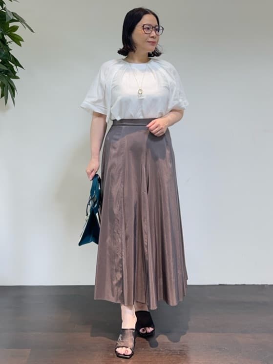 Asamiさんの「UNTITLED｜【手洗い可】マルチストライプニットバッグ」を使ったコーディネート