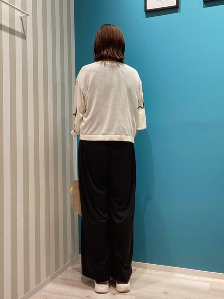 funafunaさんの「SHOO･LA･RUE｜【S-LL/ひんやり/UV】リラクシーな穿き心地 エアリーワイドパンツ」を使ったコーディネート