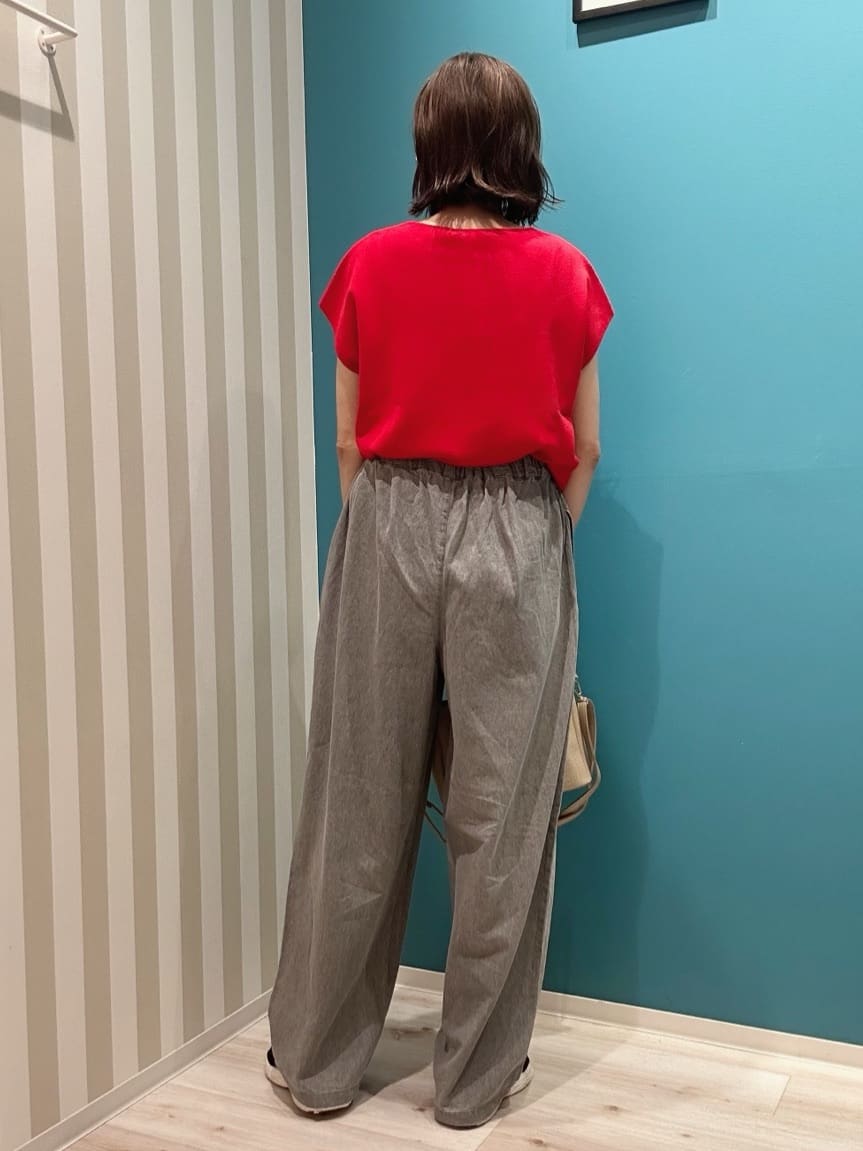 funafunaさんの「SHOO･LA･RUE｜【洗える/S-LL/ひんやり】さらりと好印象　総針フレンチスリーブニット」を使ったコーディネート