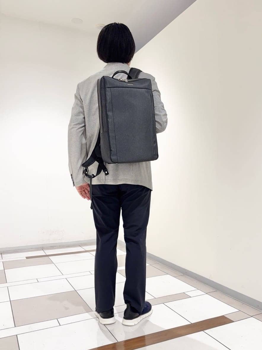 及川さんの「TAKEO KIKUCHI｜【抗菌防臭】COOL DOTS（R）ドビープリント ジャケット」を使ったコーディネート