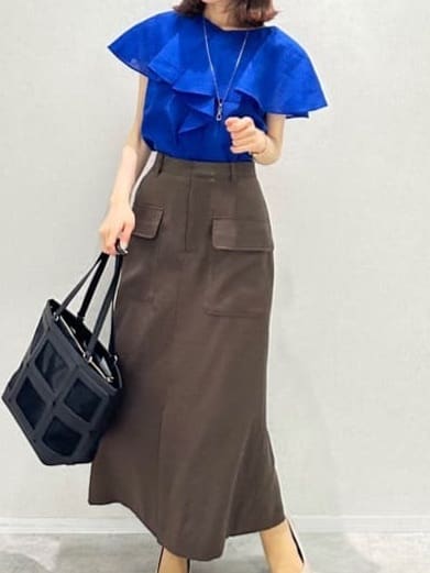 Miwaさんの「UNTITLED｜【きれいめ/洗える/フリル】ラッフルシアーブラウス」を使ったコーディネート
