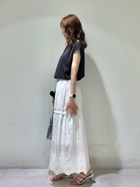 kyokaさんの「UNTITLED｜【ジャージ素材】インナードッキングシアーカットソー」を使ったコーディネート