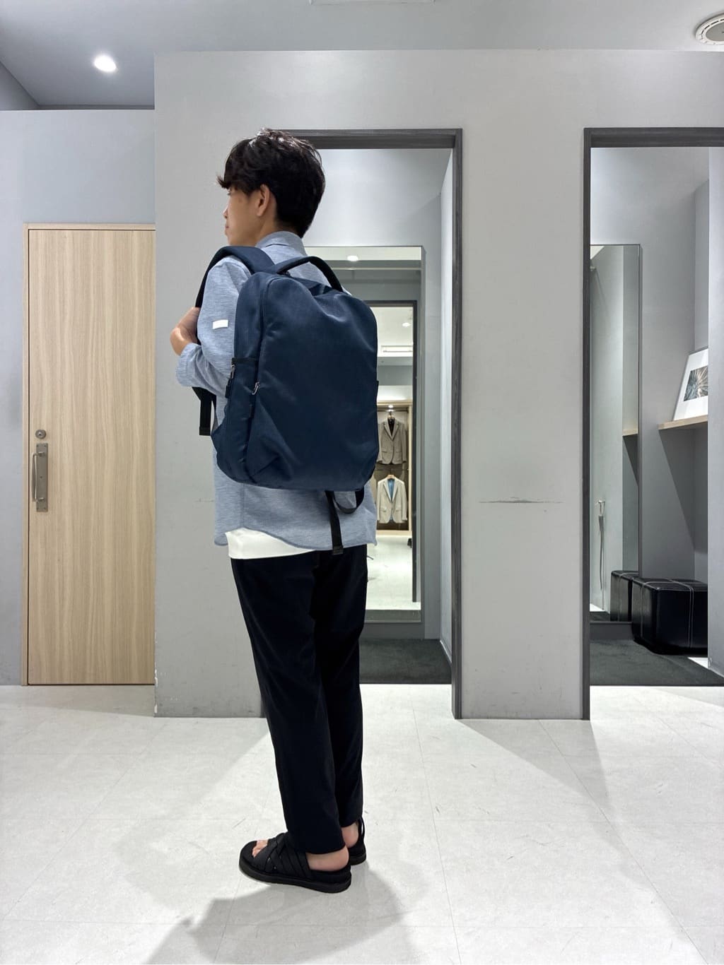 わいずみさんの「TAKEO KIKUCHI｜【抗菌防臭／5サイズ展開】ハイゲージポンチ Tシャツ」を使ったコーディネート