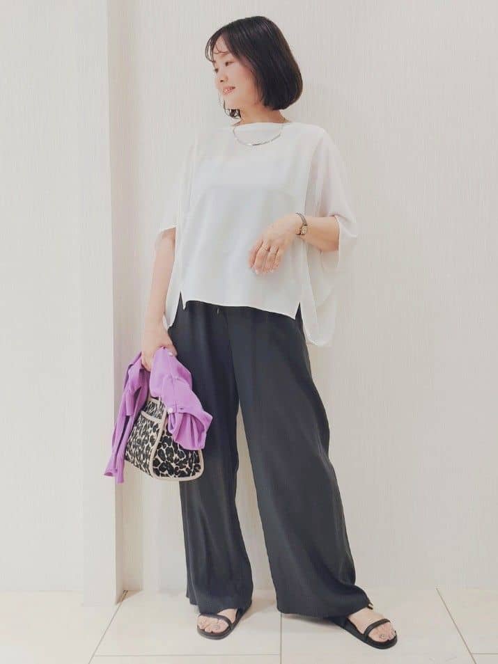 naokoさんの「UNTITLED｜【ステンレス】カーヴィプレートショートネックレス」を使ったコーディネート