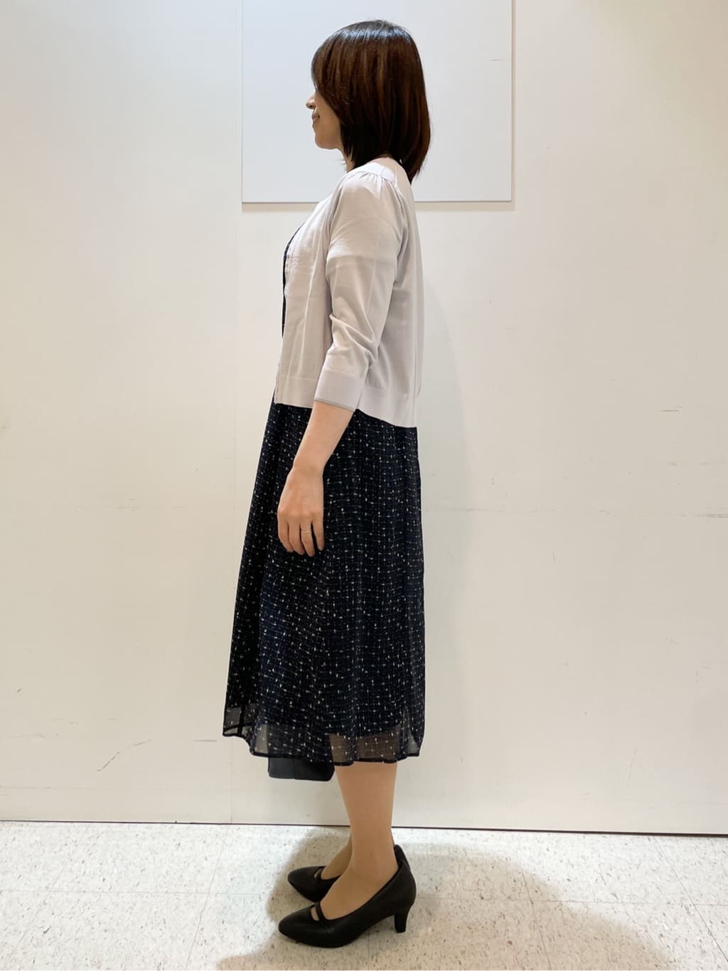 めいさんの「Reflect｜【WEB先行カラーあり／マシンウォッシュ可／ナローベルト付き】オフボディツイードチェックワンピース」を使ったコーディネート