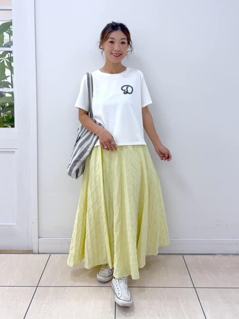 Osawaさんの「Dessin｜【洗える】チュール刺繍Tシャツ」を使ったコーディネート