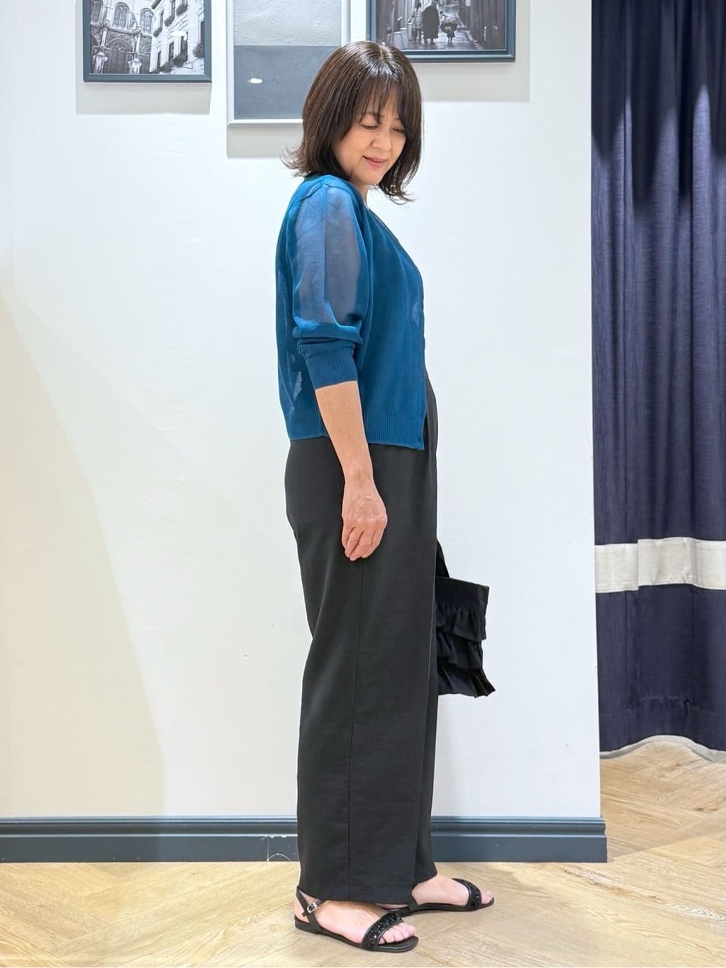 Lilyさんの「grove｜【雑誌掲載】洗えるシアーカーディガン」を使ったコーディネート