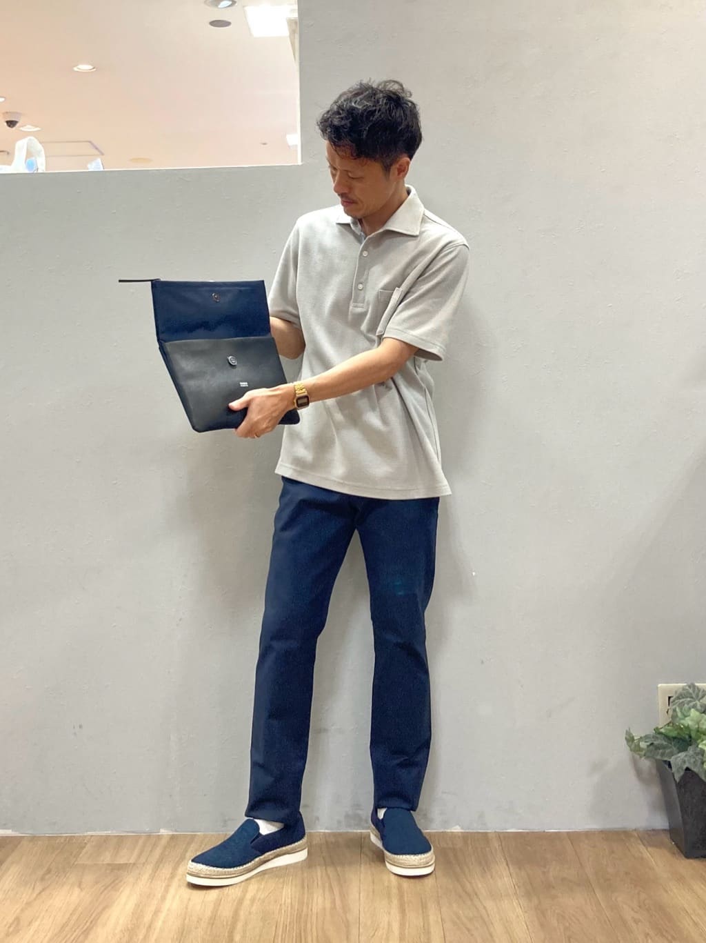 シュンさんの「TAKEO KIKUCHI｜【抗菌防臭／9色5サイズ展開】ハニカムメランジ ポロシャツ」を使ったコーディネート