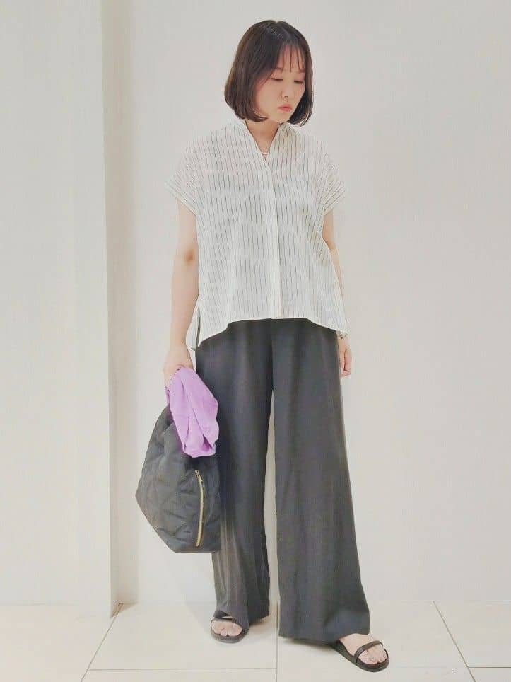 naokoさんの「UNTITLED｜【ステンレス】カーヴィプレートショートネックレス」を使ったコーディネート