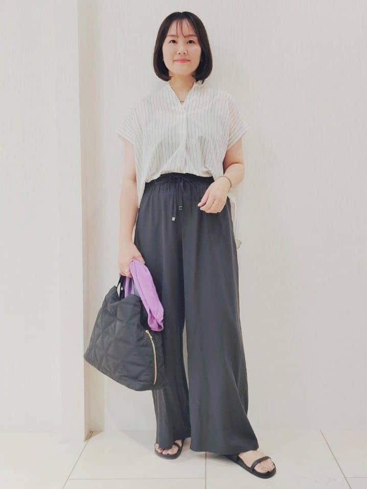 naokoさんの「UNTITLED｜【ステンレス】カーヴィプレートショートネックレス」を使ったコーディネート