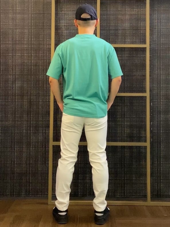 くらさんの「THE SHOP TK｜カレッジロゴ半袖Tシャツ /親子リンク/洗濯機OK」を使ったコーディネート