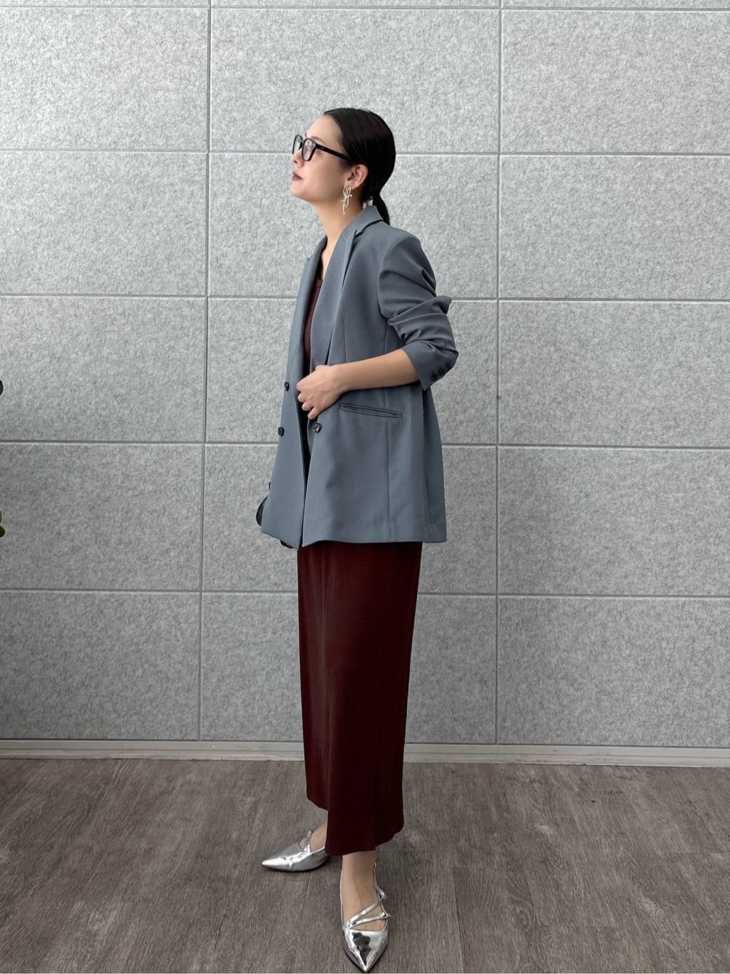 ayanoさんの「INDIVI｜タンクトップレイヤードワンピース」を使ったコーディネート