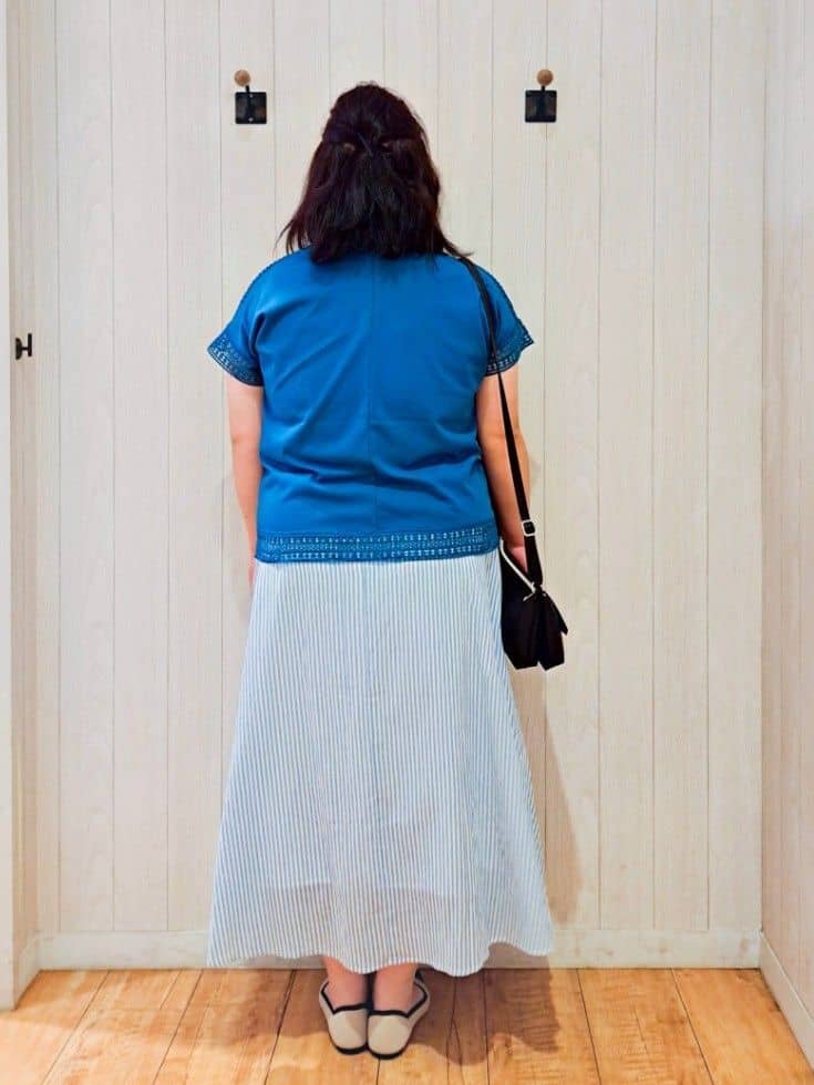 kotomiさんの「SHOO･LA･RUE｜【S-LL/ひんやり】インせず決まる 楽してきれいなレース付きトップス」を使ったコーディネート
